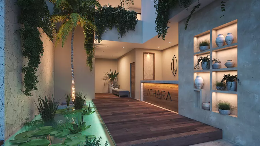 10 – LOBBY NOCHE Athara Tulum