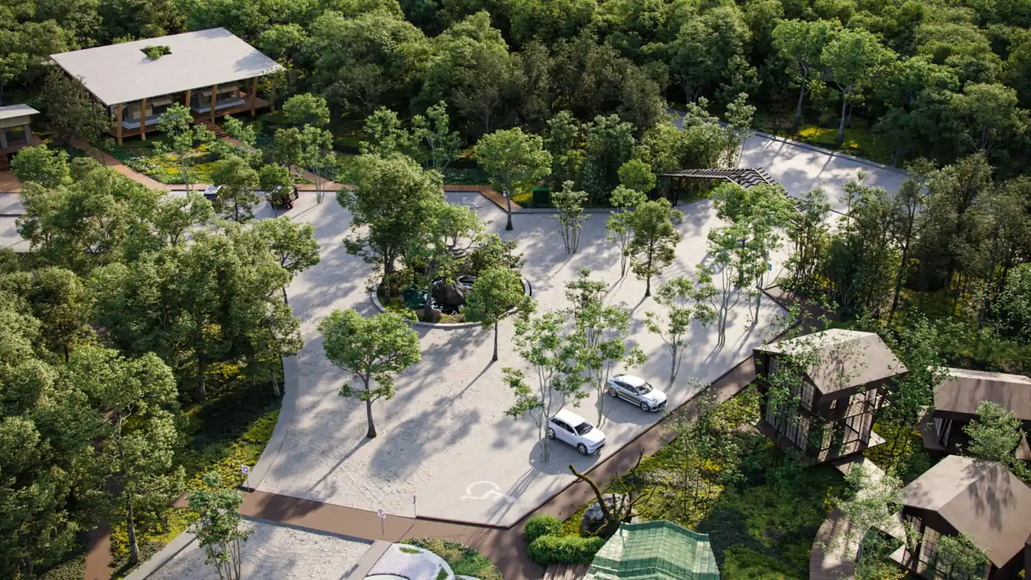 Área estacionamiento Pueblo Morebi