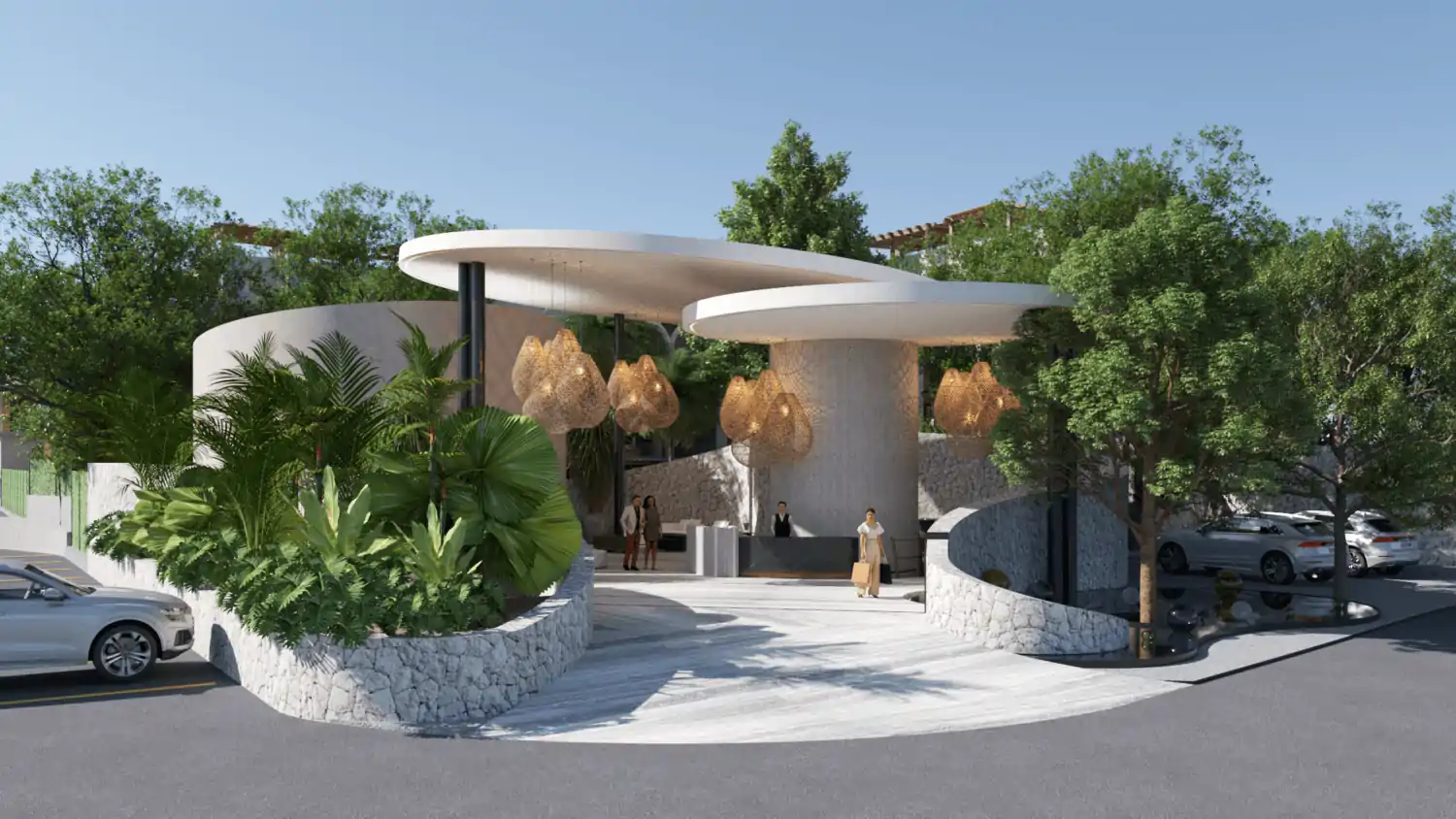 Acceso princial Casa de Piedra (Playacar)
