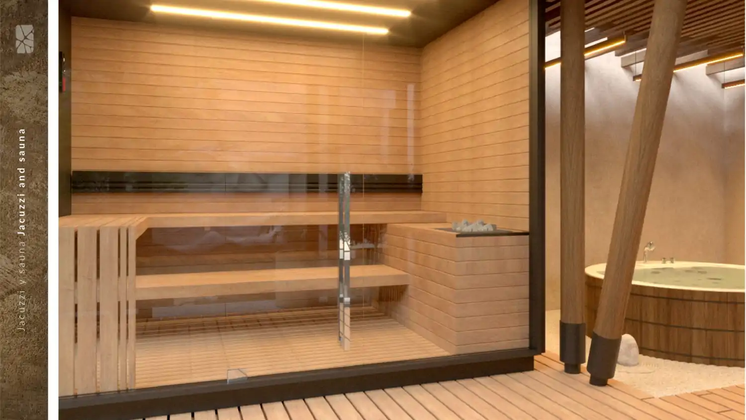 Sauna y Jacuzzi Casa de Piedra (Playacar)