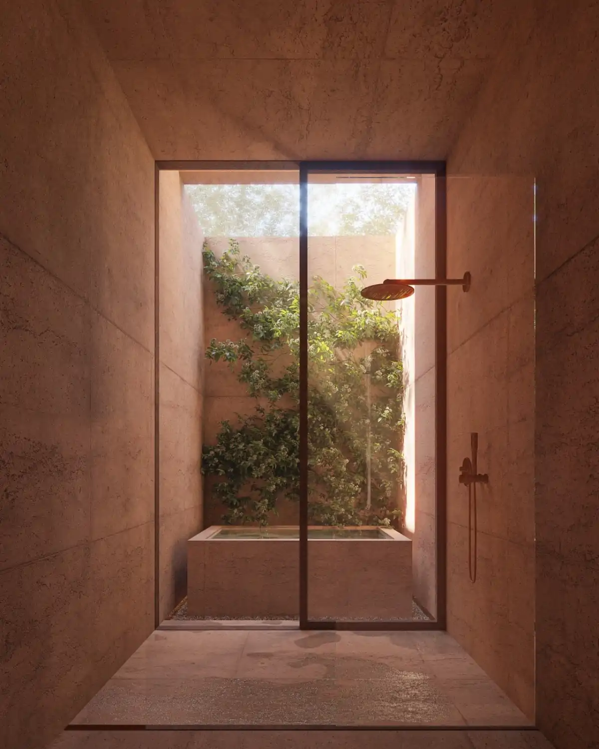 Baño Master interior Aldea Kalan Bacalar